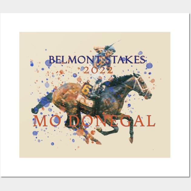 Famous Racehorses - Mo Donegal Belmont Stakes 2022 Wall Art by Ginny Luttrell